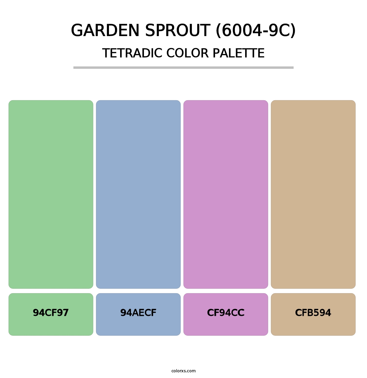 Garden Sprout (6004-9C) - Tetradic Color Palette