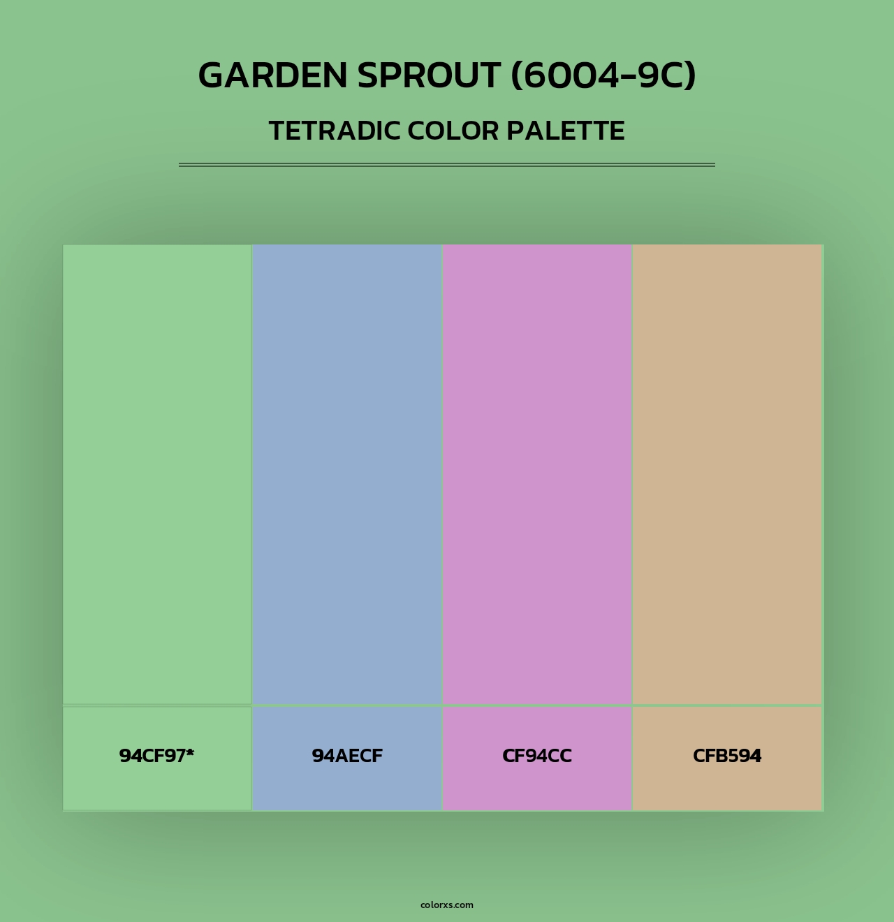 Garden Sprout (6004-9C) - Tetradic Color Palette