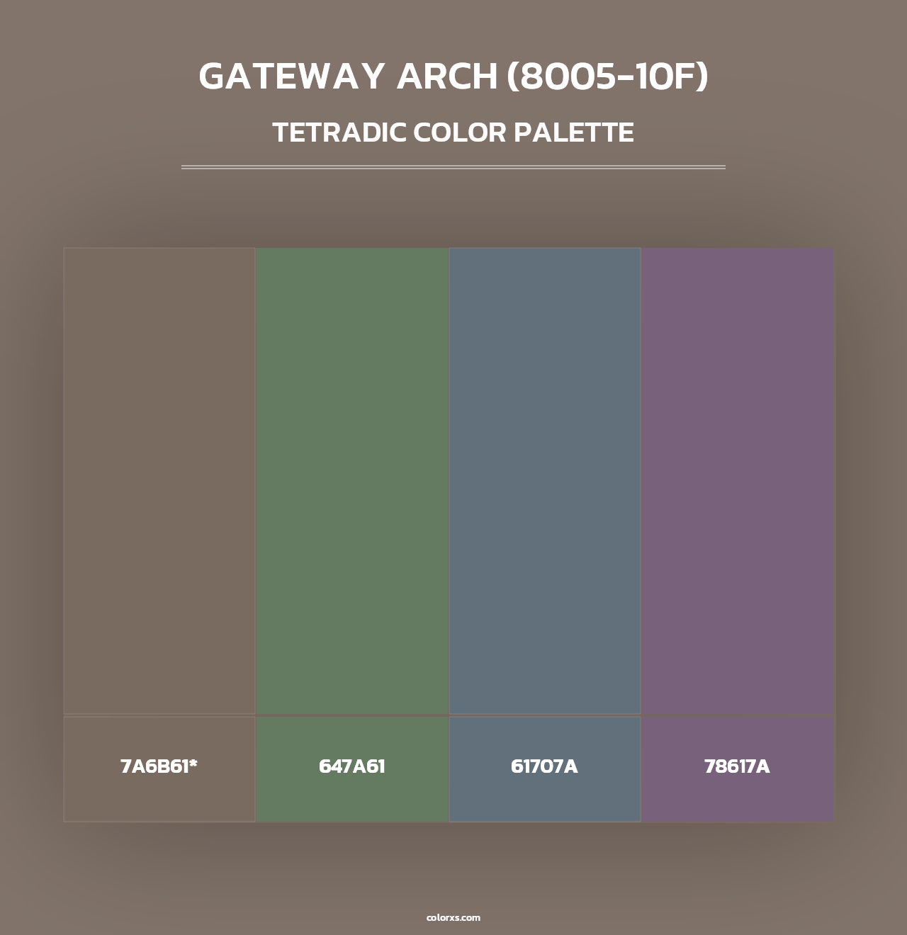 Gateway Arch (8005-10F) - Tetradic Color Palette