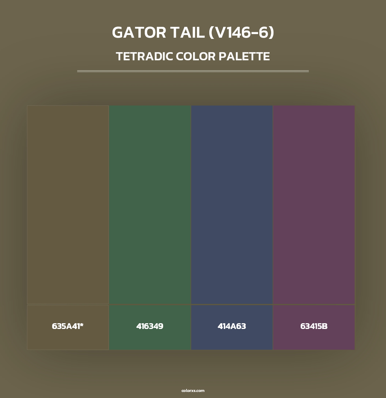 Gator Tail (V146-6) - Tetradic Color Palette