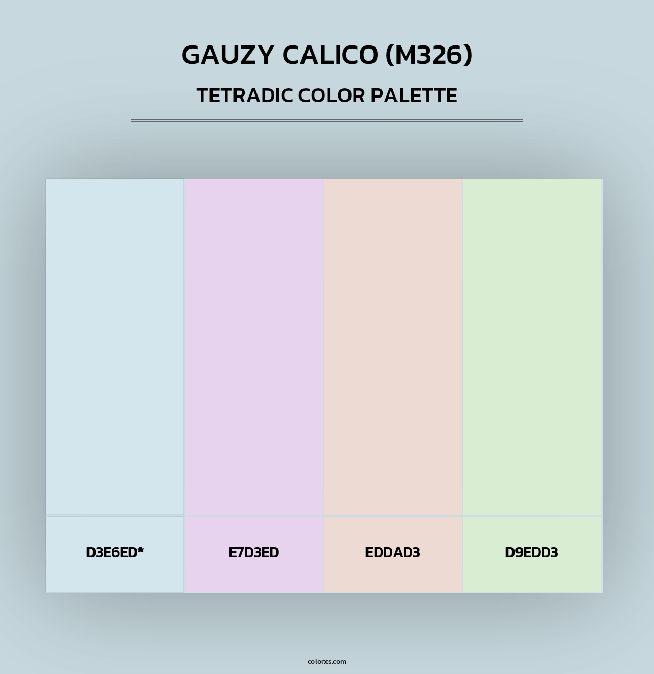 Gauzy Calico (M326) - Tetradic Color Palette