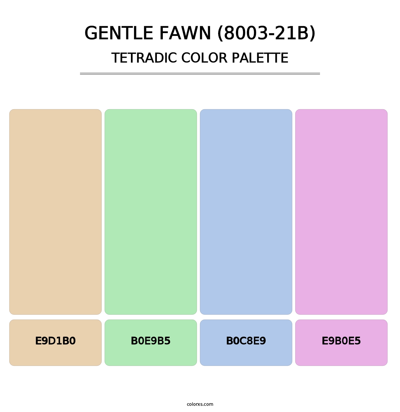 Gentle Fawn (8003-21B) - Tetradic Color Palette