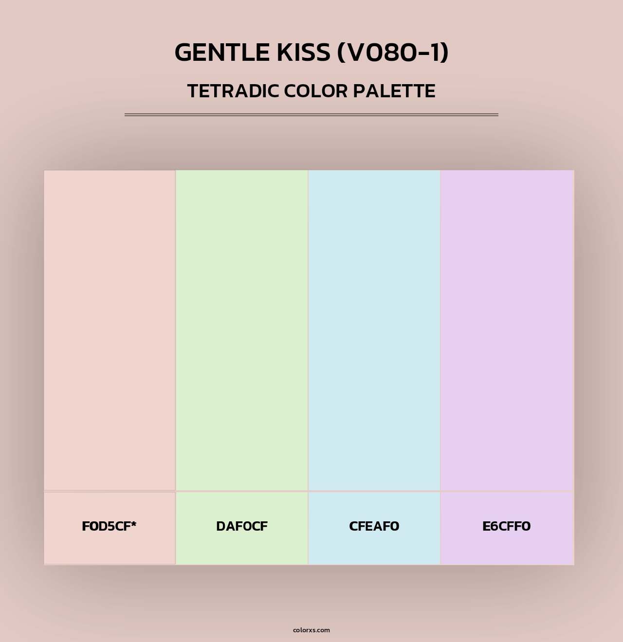 Gentle Kiss (V080-1) - Tetradic Color Palette