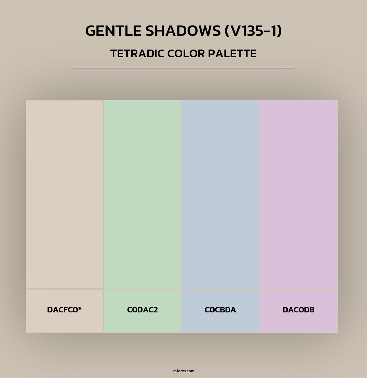 Gentle Shadows (V135-1) - Tetradic Color Palette