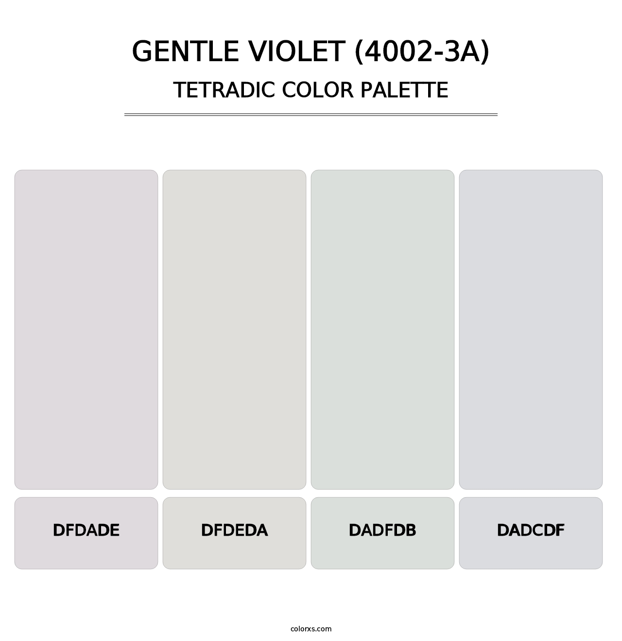 Gentle Violet (4002-3A) - Tetradic Color Palette