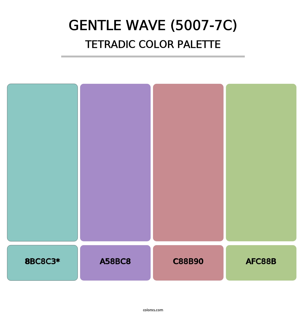 Gentle Wave (5007-7C) - Tetradic Color Palette