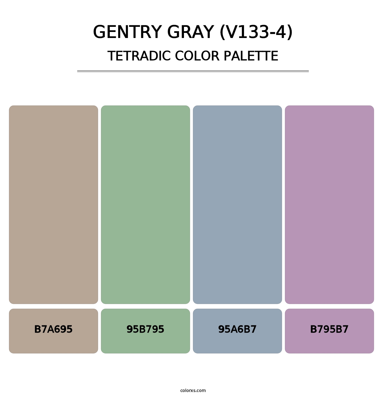 Gentry Gray (V133-4) - Tetradic Color Palette