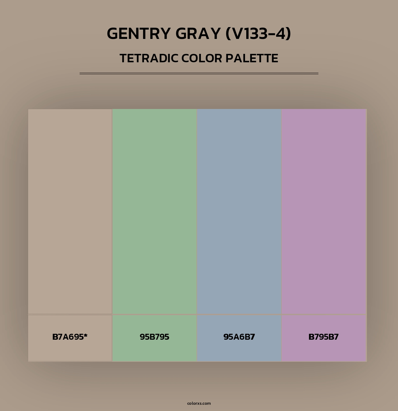 Gentry Gray (V133-4) - Tetradic Color Palette