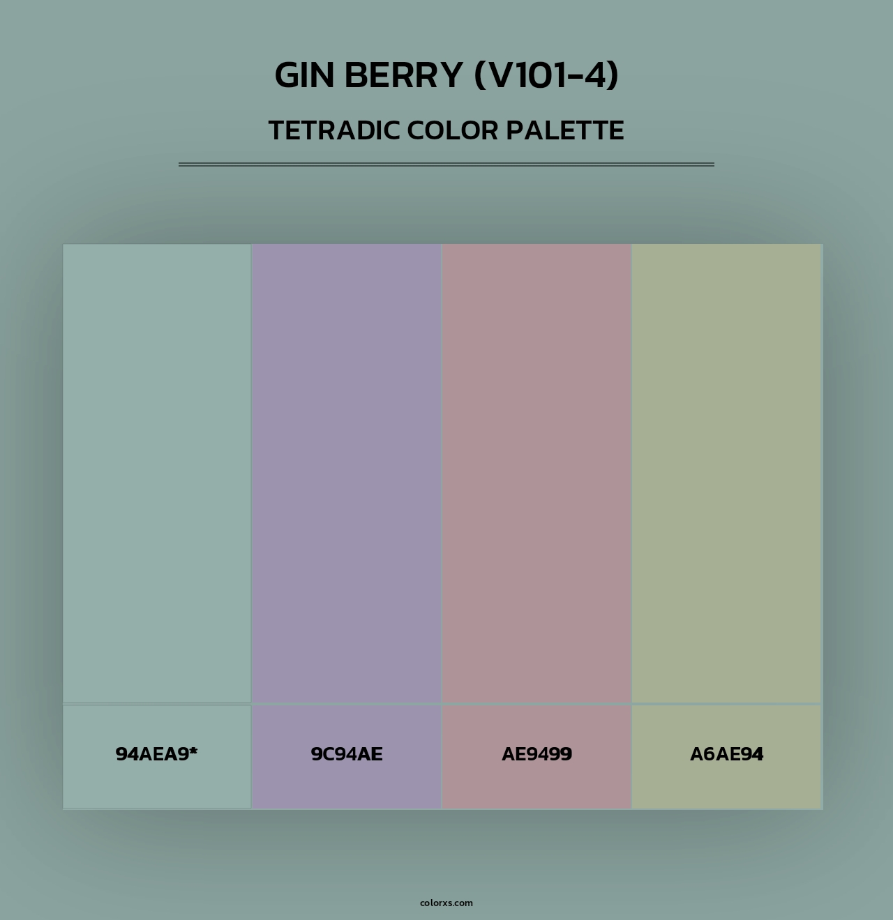 Gin Berry (V101-4) - Tetradic Color Palette