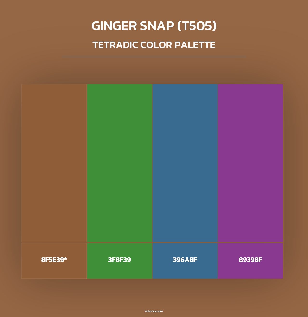 Ginger Snap (T505) - Tetradic Color Palette