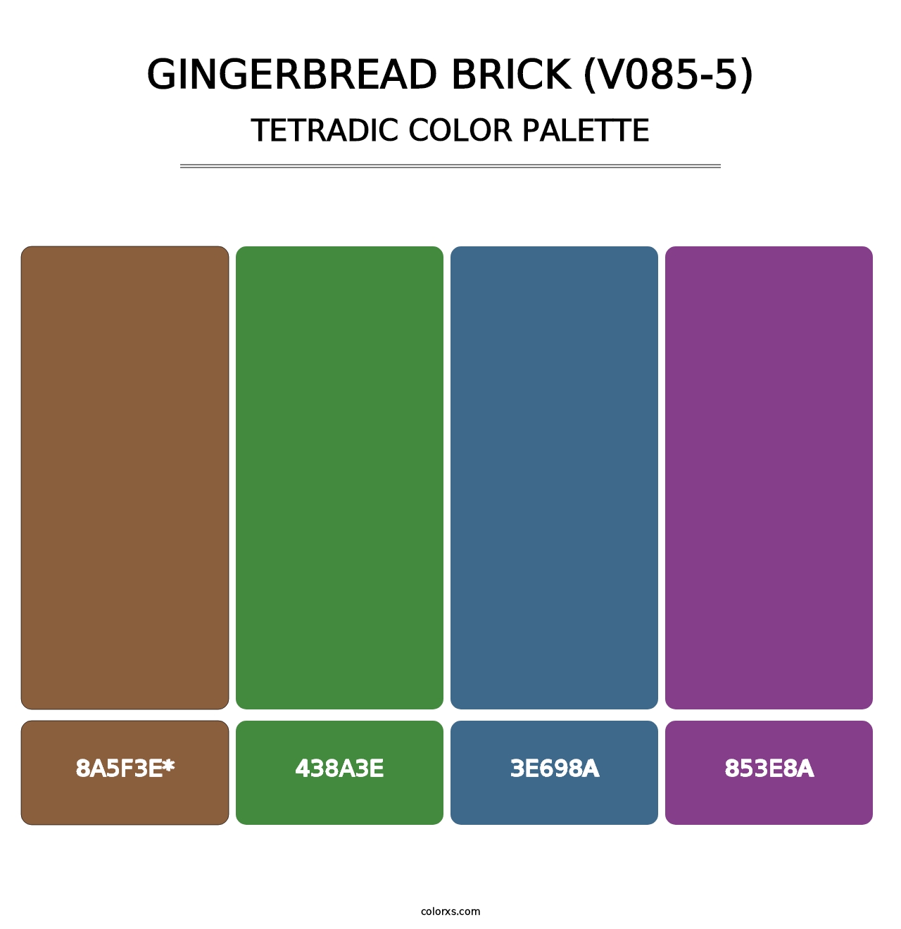 Gingerbread Brick (V085-5) - Tetradic Color Palette