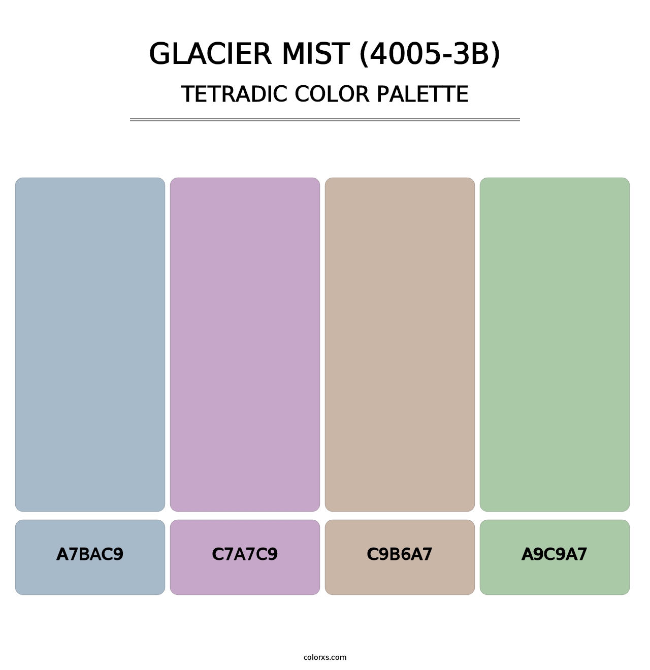 Glacier Mist (4005-3B) - Tetradic Color Palette