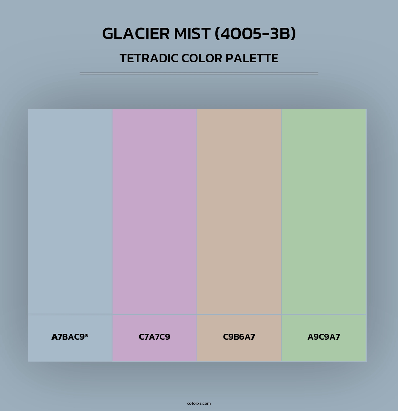 Glacier Mist (4005-3B) - Tetradic Color Palette