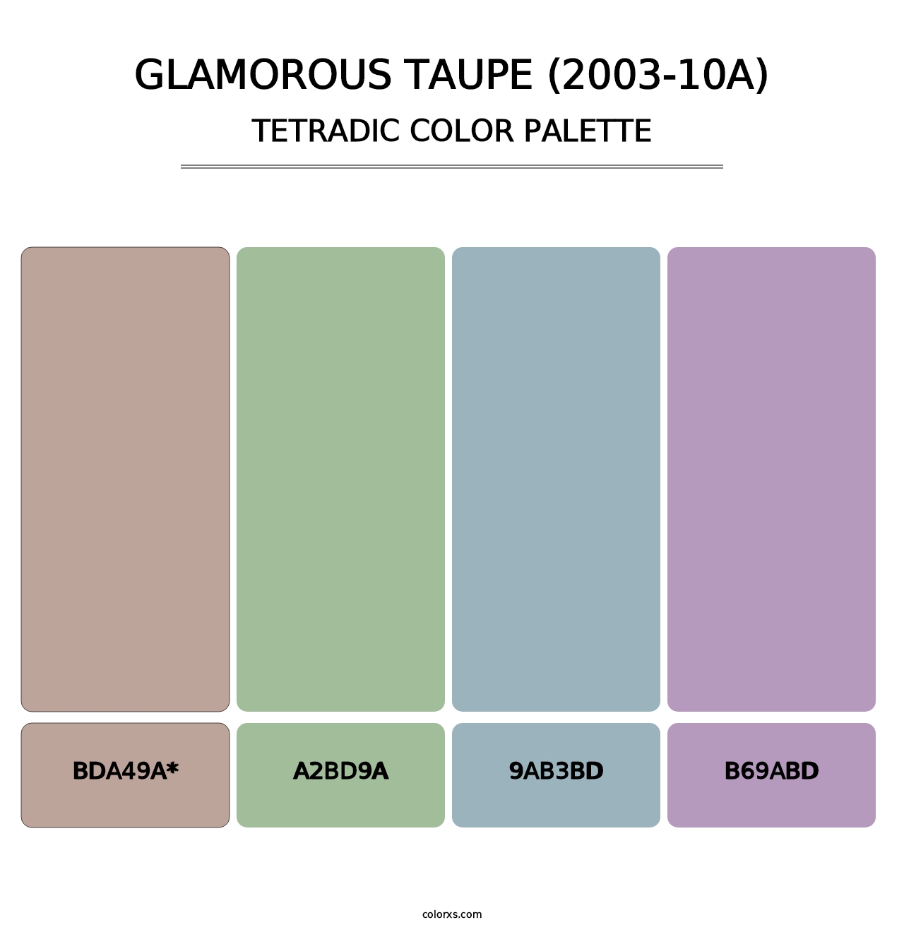 Glamorous Taupe (2003-10A) - Tetradic Color Palette