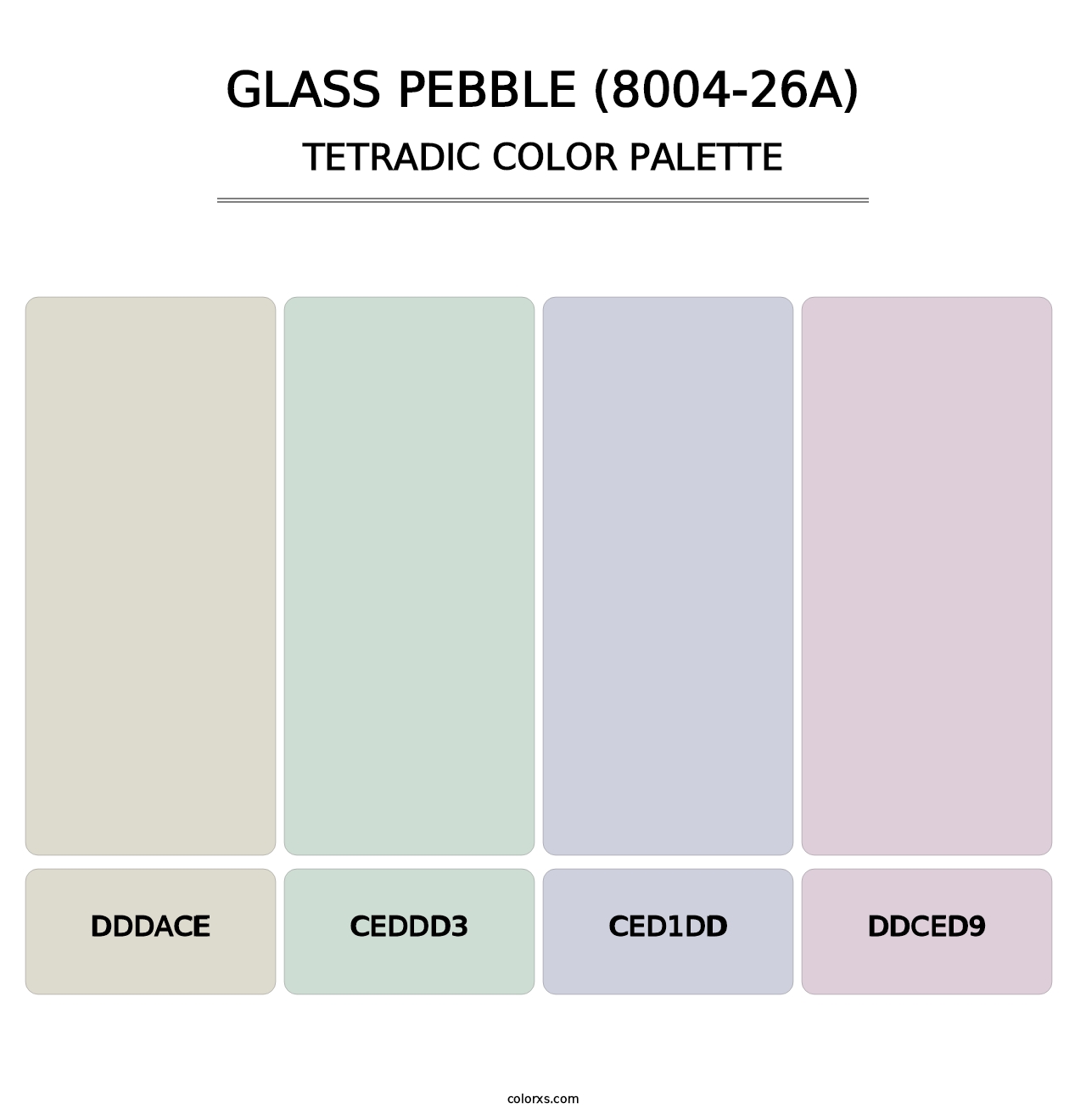 Glass Pebble (8004-26A) - Tetradic Color Palette