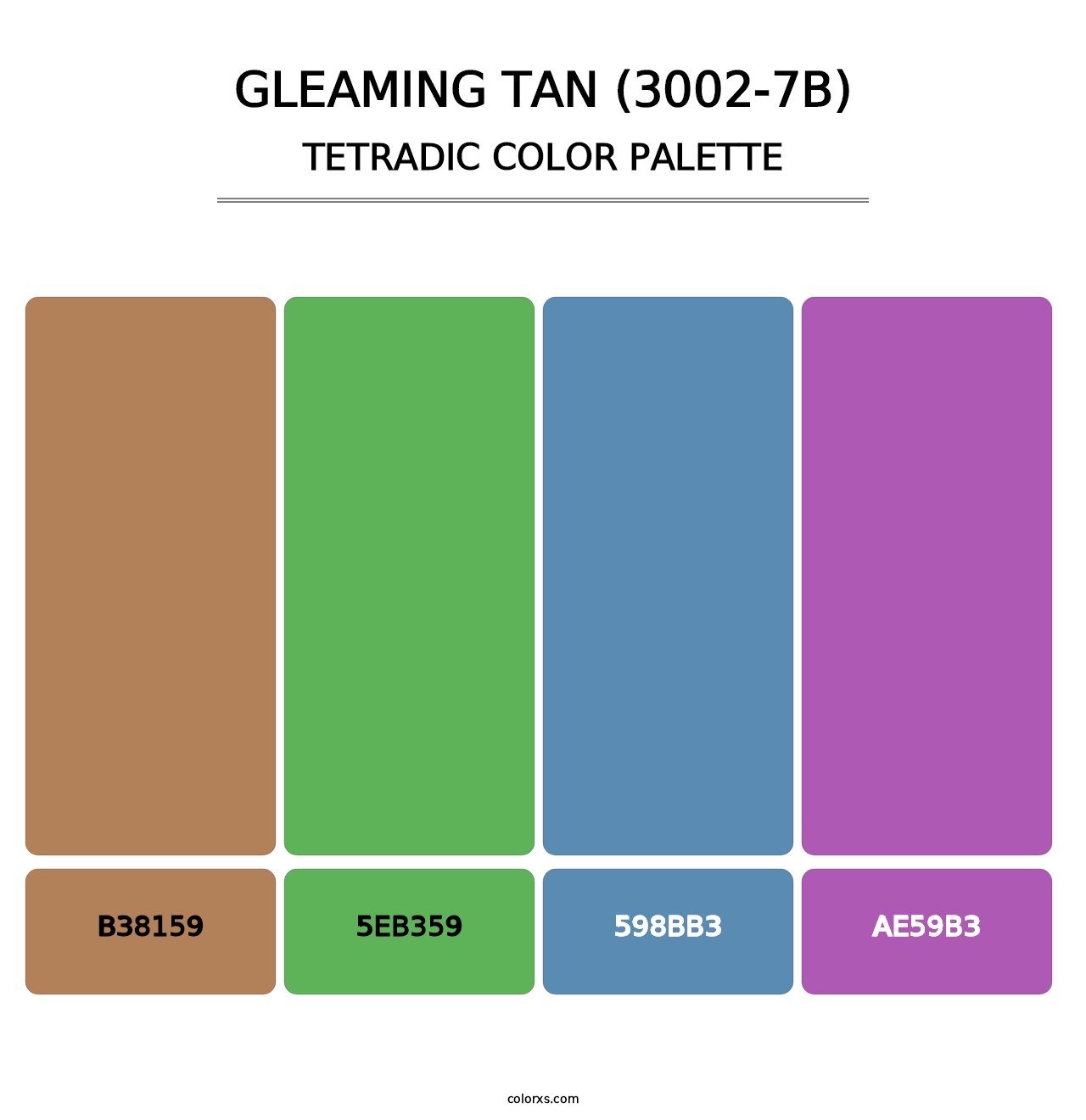 Gleaming Tan (3002-7B) - Tetradic Color Palette