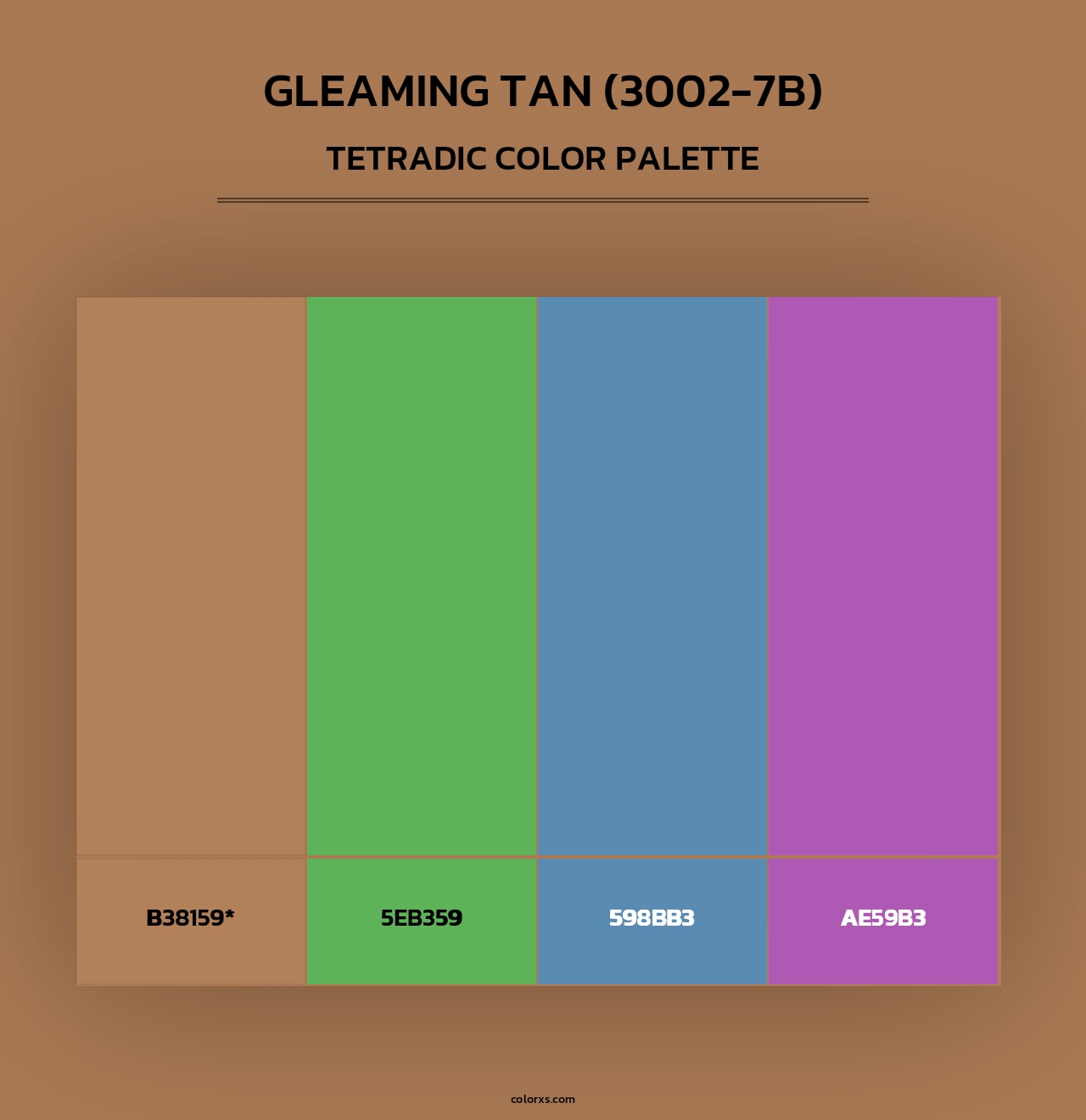 Gleaming Tan (3002-7B) - Tetradic Color Palette
