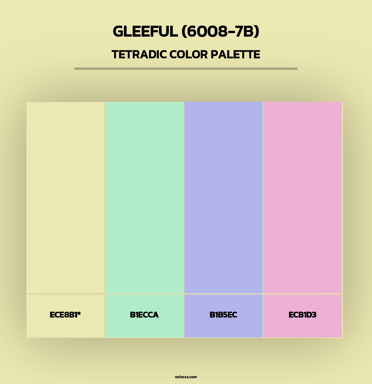 Gleeful (6008-7B) - Tetradic Color Palette
