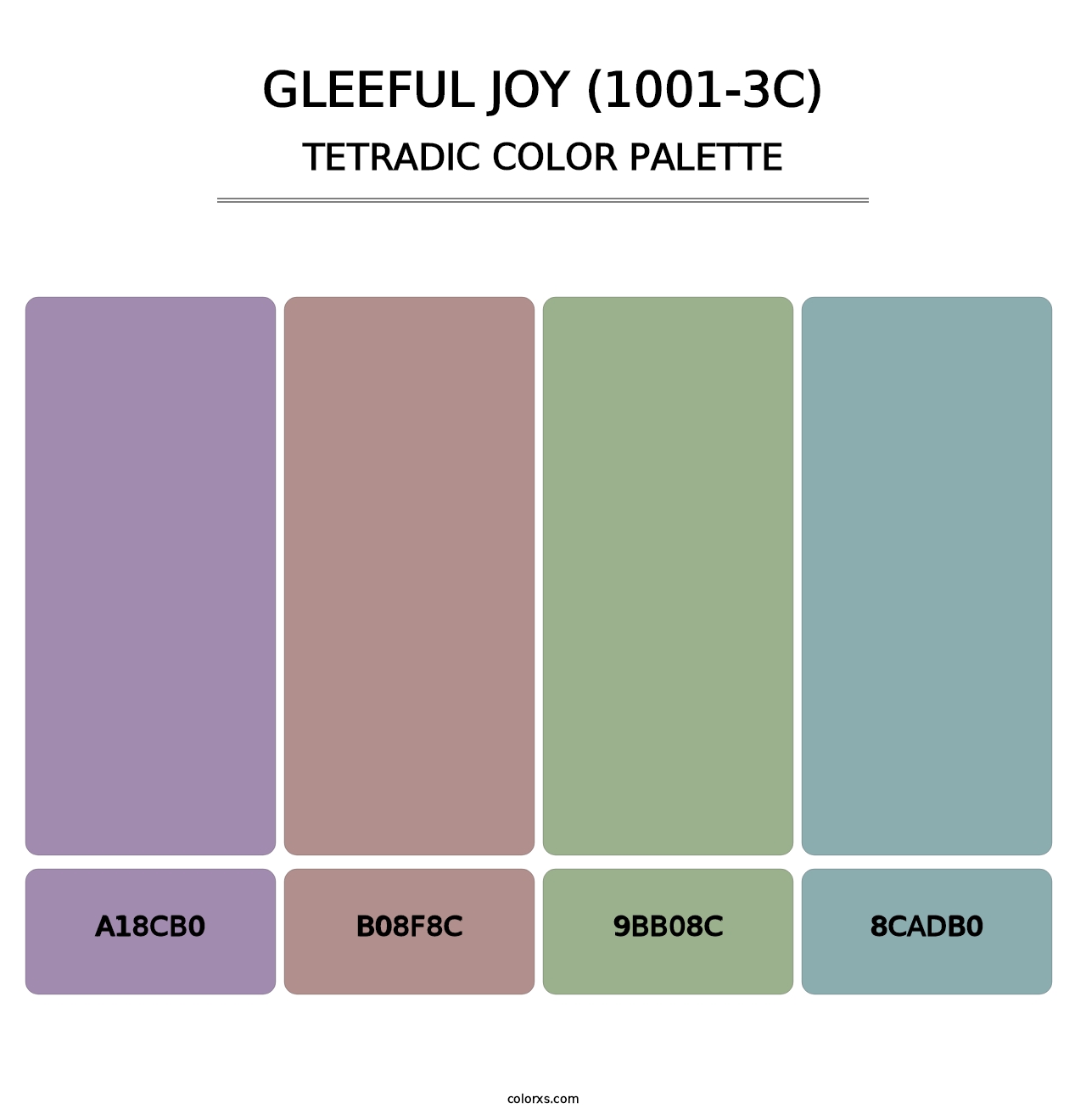 Gleeful Joy (1001-3C) - Tetradic Color Palette