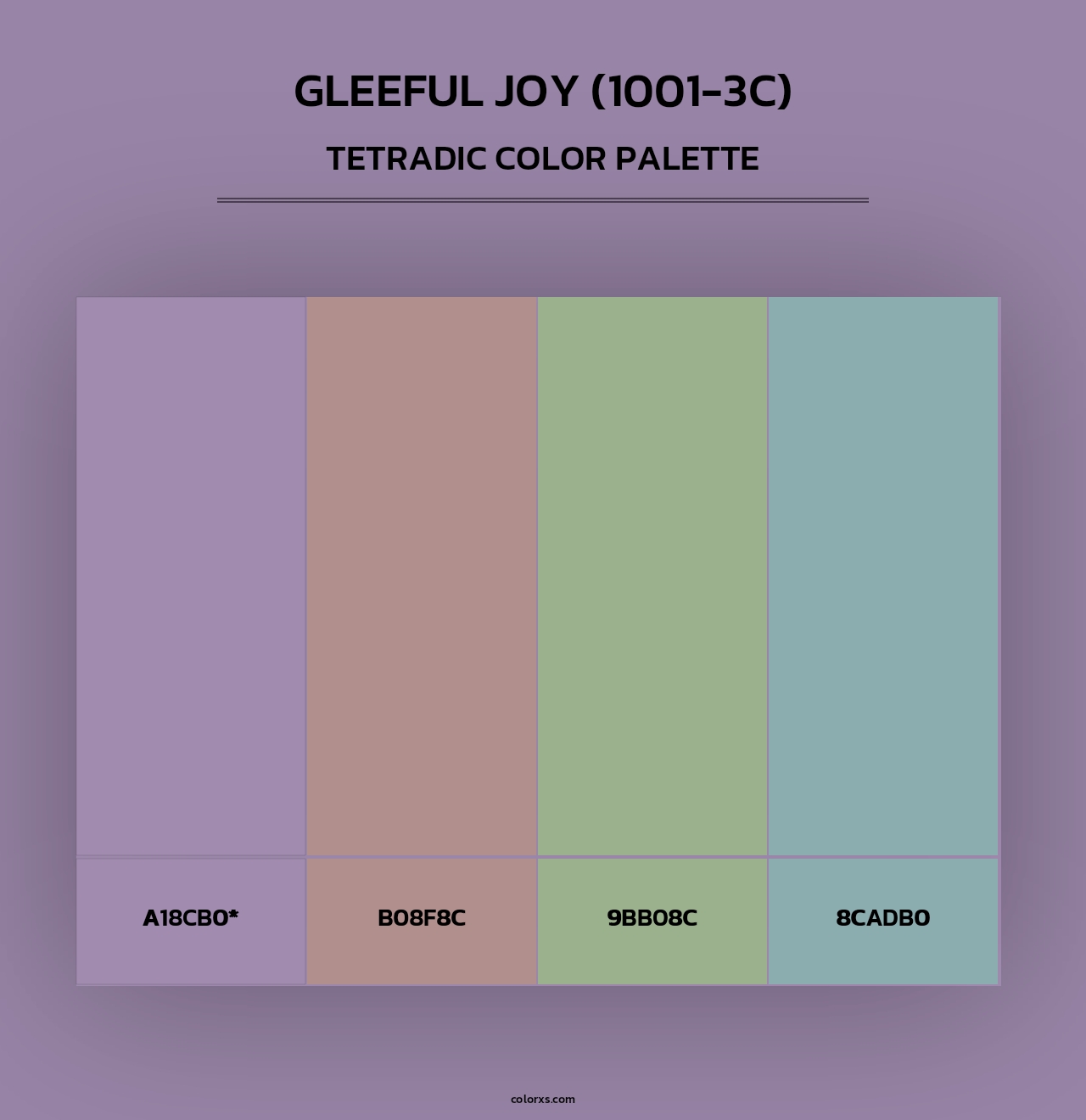 Gleeful Joy (1001-3C) - Tetradic Color Palette