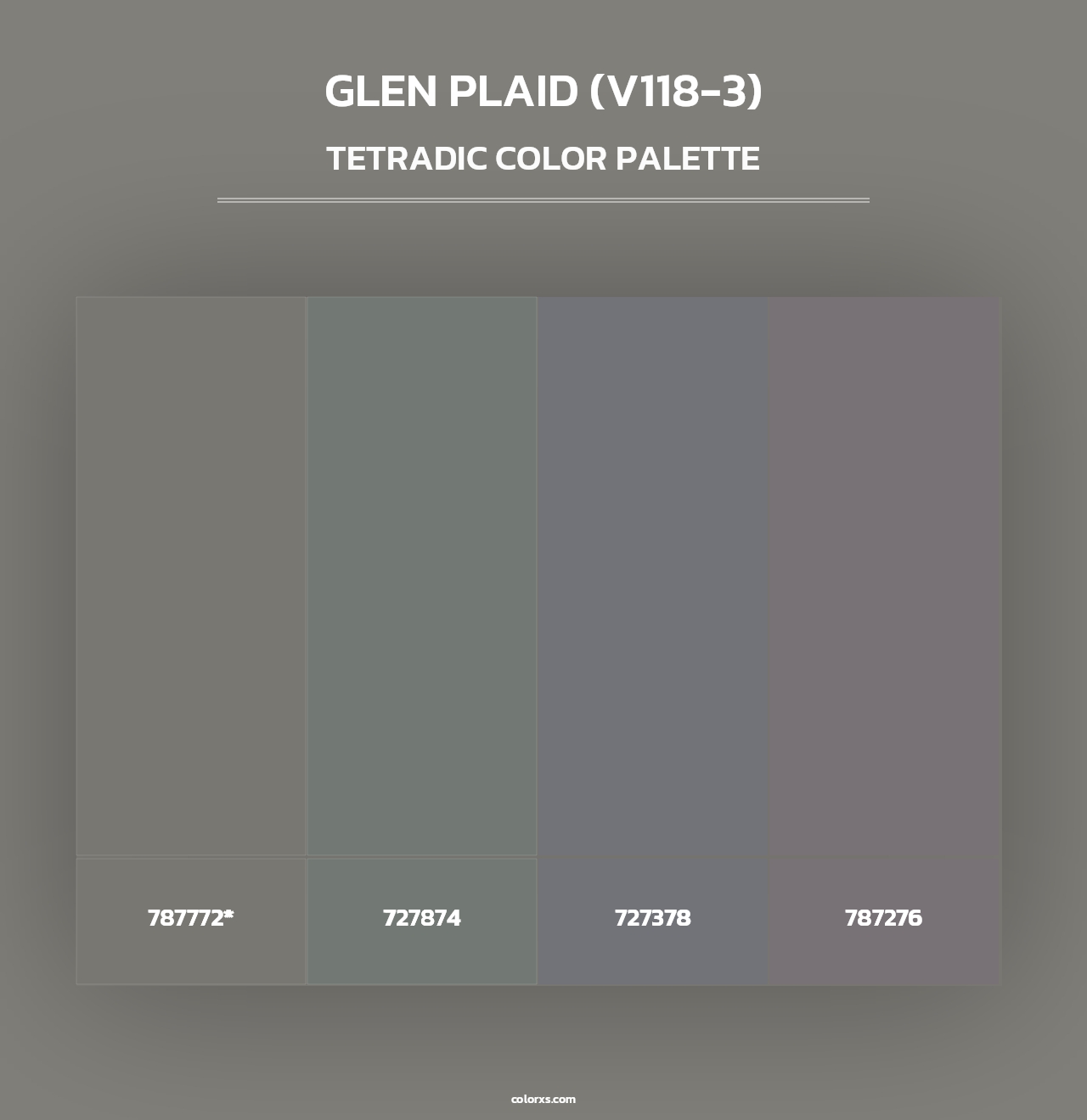 Glen Plaid (V118-3) - Tetradic Color Palette