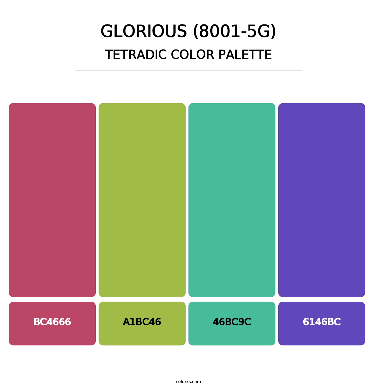 Glorious (8001-5G) - Tetradic Color Palette