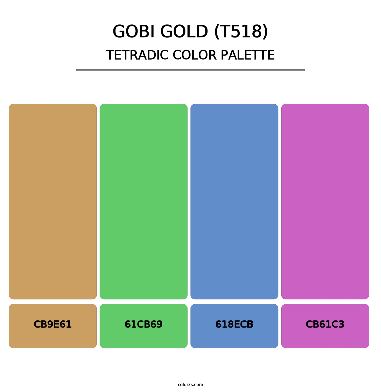 Gobi Gold (T518) - Tetradic Color Palette