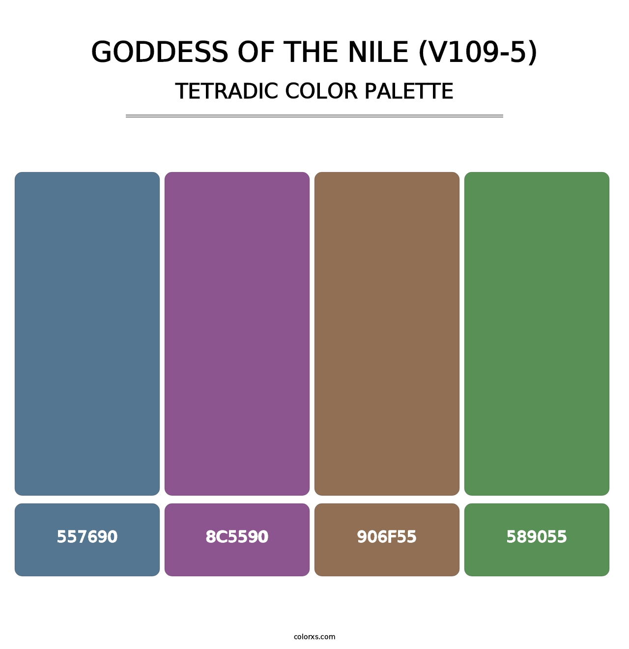 Goddess of the Nile (V109-5) - Tetradic Color Palette
