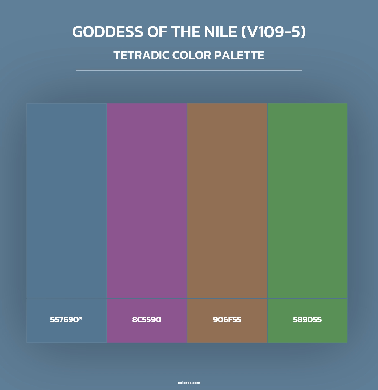 Goddess of the Nile (V109-5) - Tetradic Color Palette
