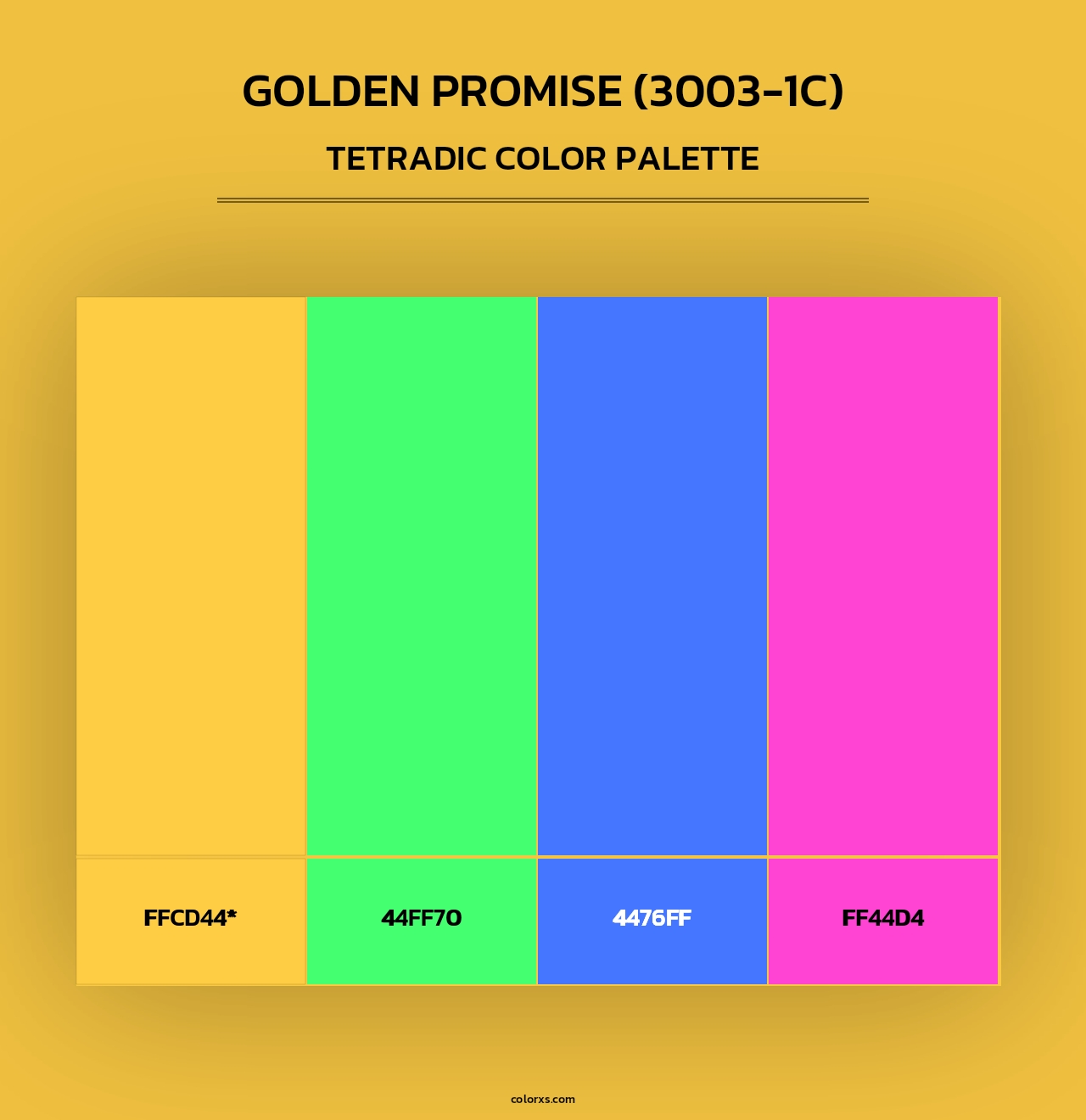Golden Promise (3003-1C) - Tetradic Color Palette