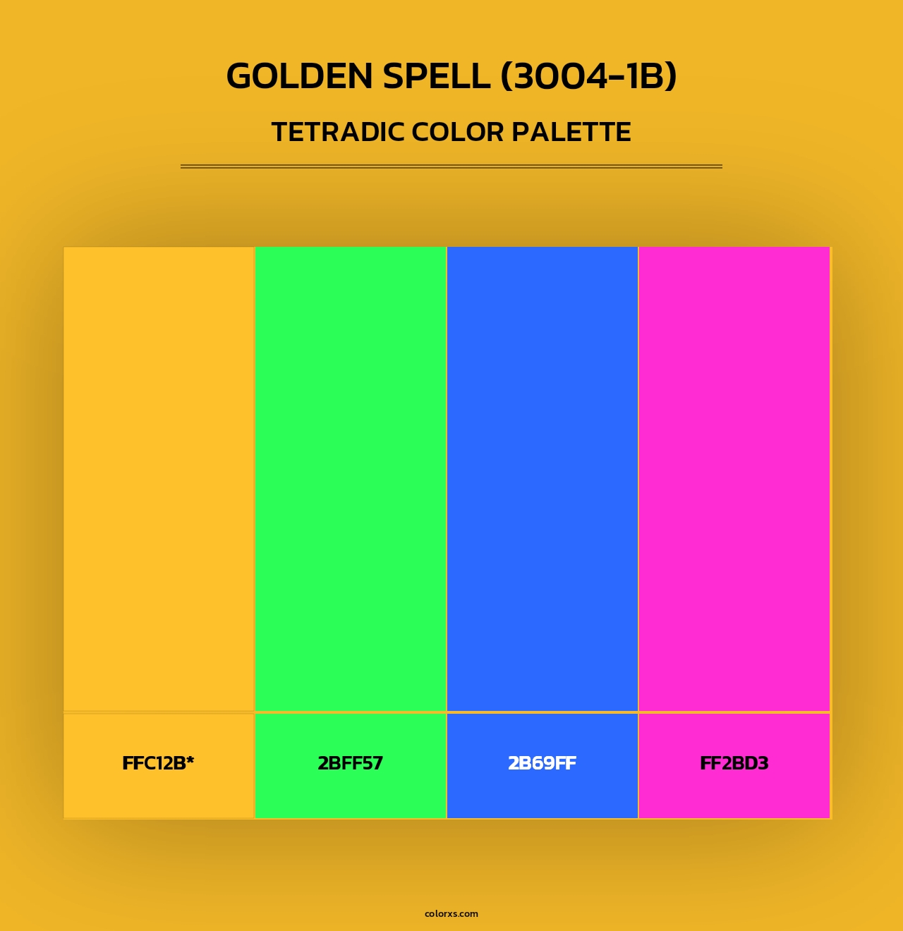 Golden Spell (3004-1B) - Tetradic Color Palette