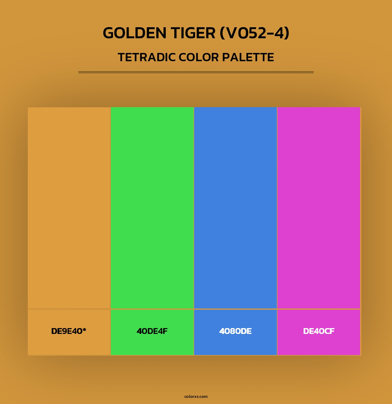 Golden Tiger (V052-4) - Tetradic Color Palette