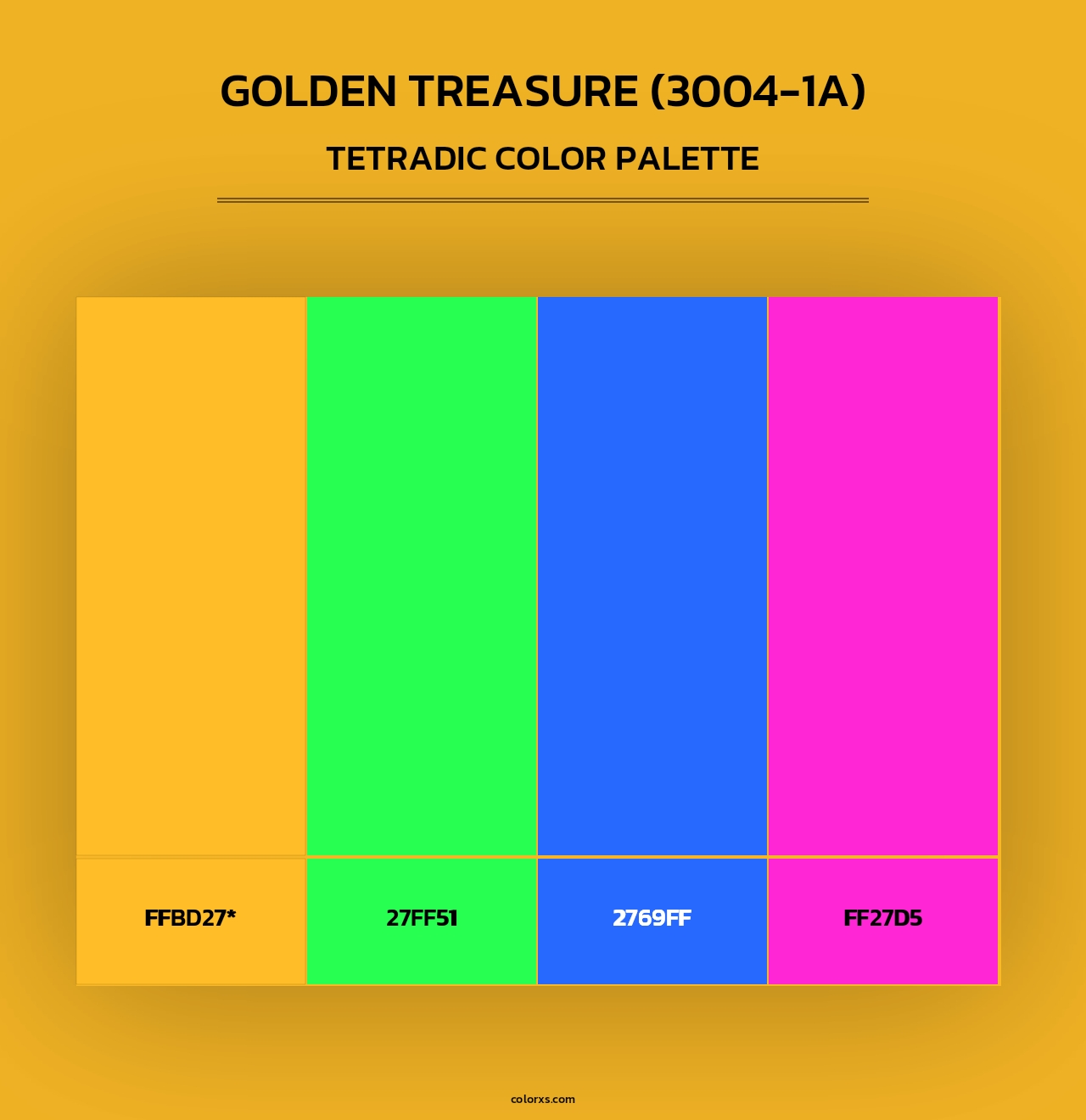 Golden Treasure (3004-1A) - Tetradic Color Palette