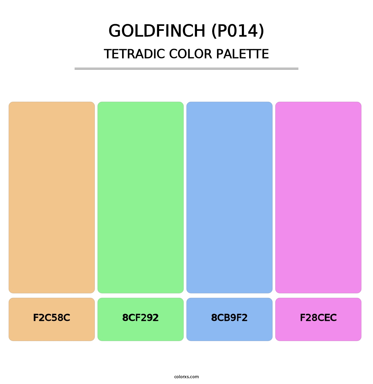 Goldfinch (P014) - Tetradic Color Palette