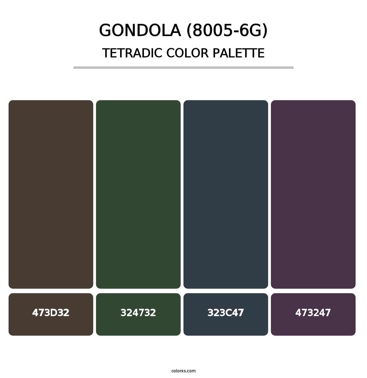 Gondola (8005-6G) - Tetradic Color Palette