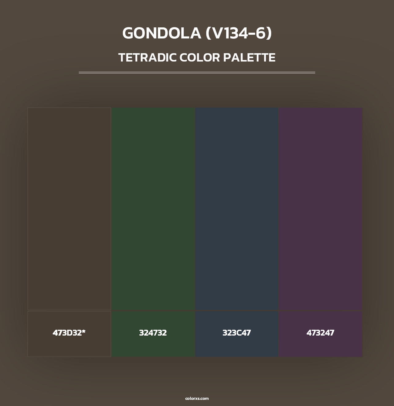Gondola (V134-6) - Tetradic Color Palette
