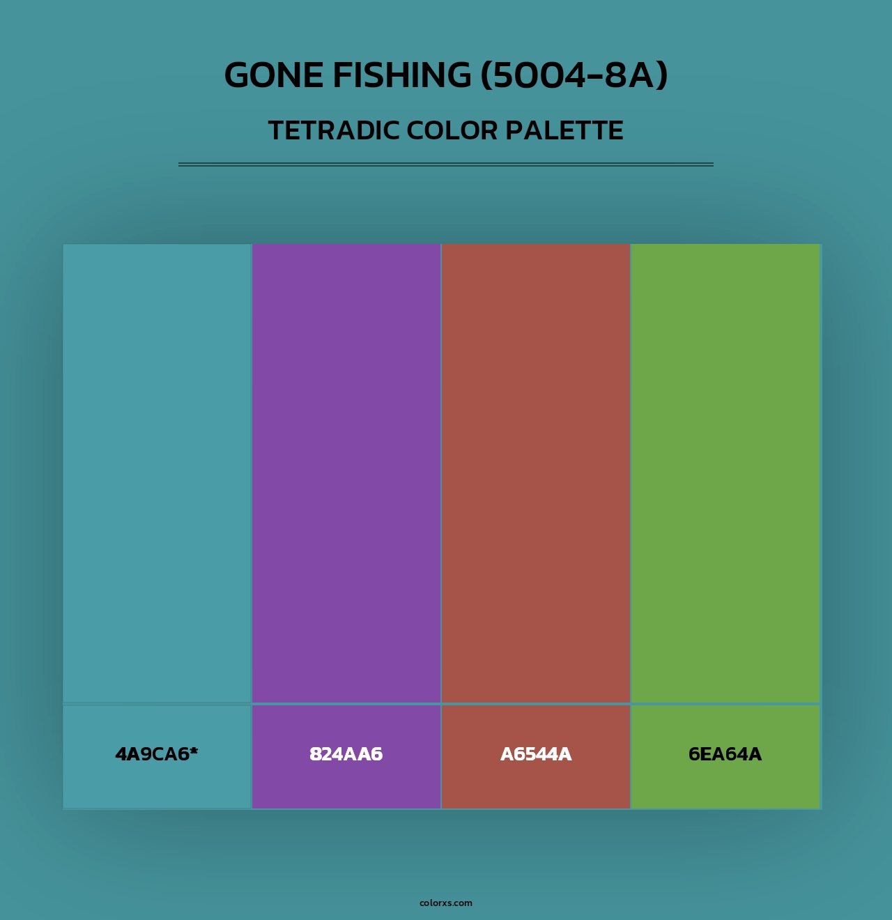 Gone Fishing (5004-8A) - Tetradic Color Palette