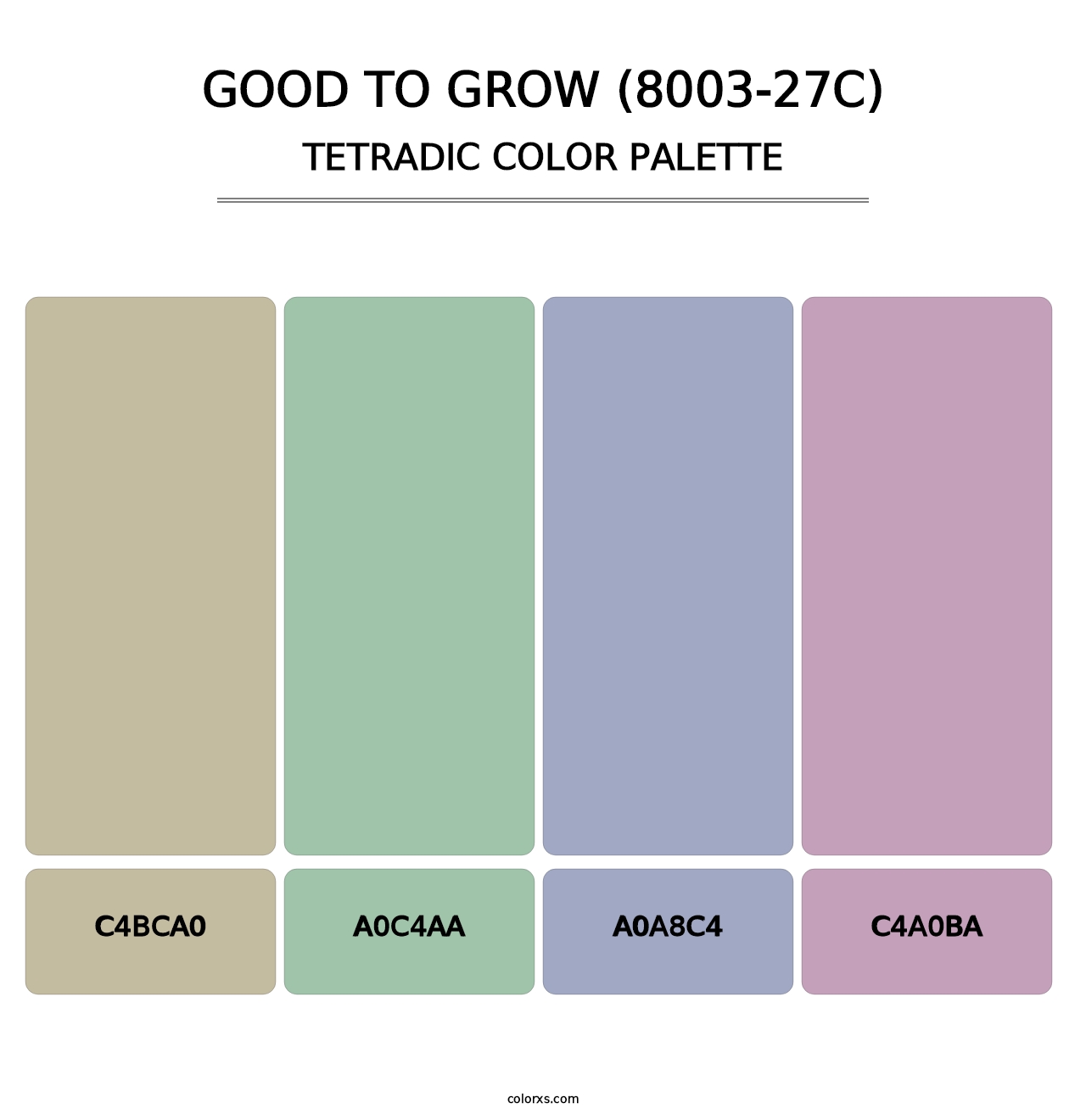 Good to Grow (8003-27C) - Tetradic Color Palette