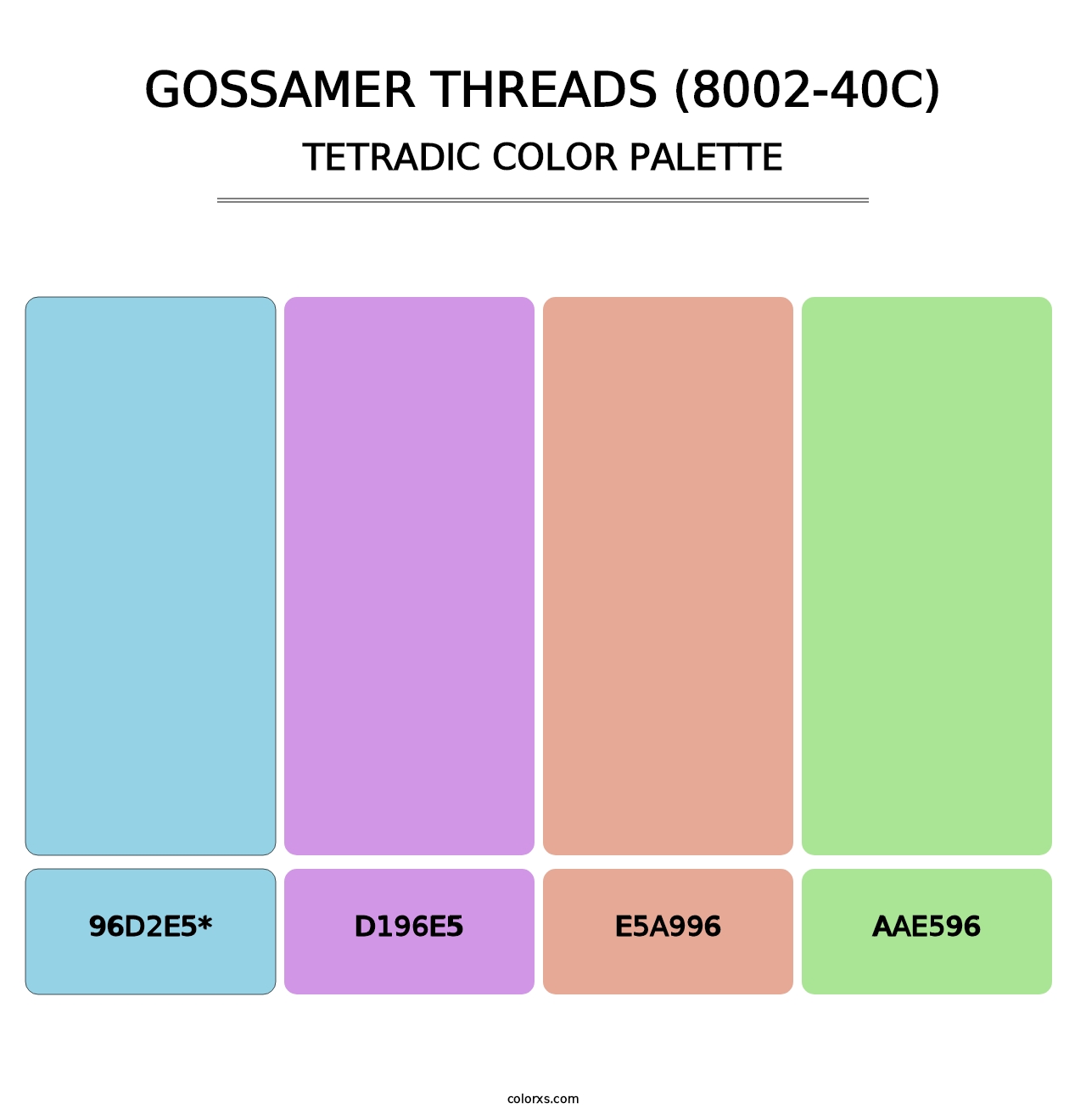 Gossamer Threads (8002-40C) - Tetradic Color Palette