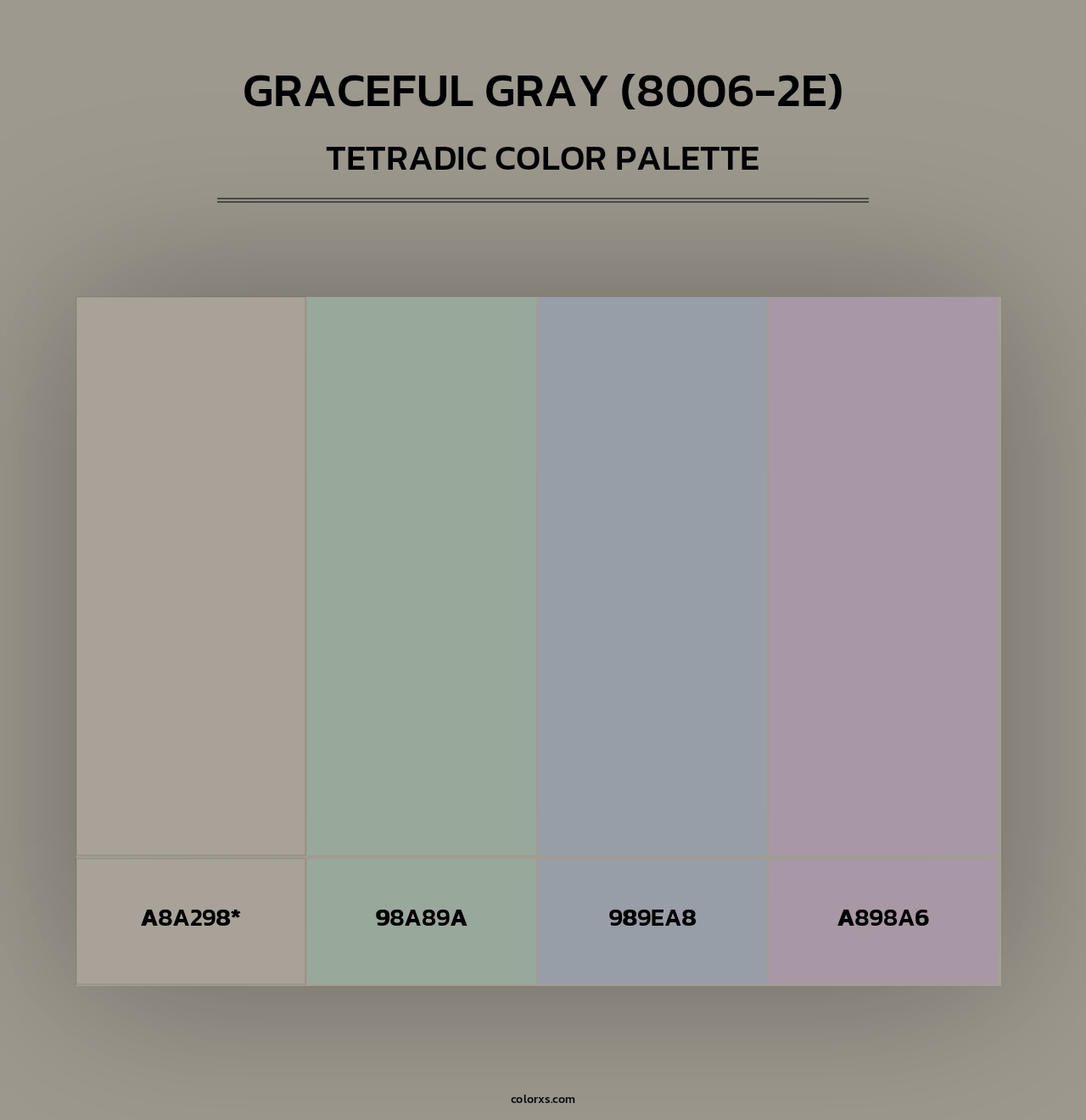 Graceful Gray (8006-2E) - Tetradic Color Palette