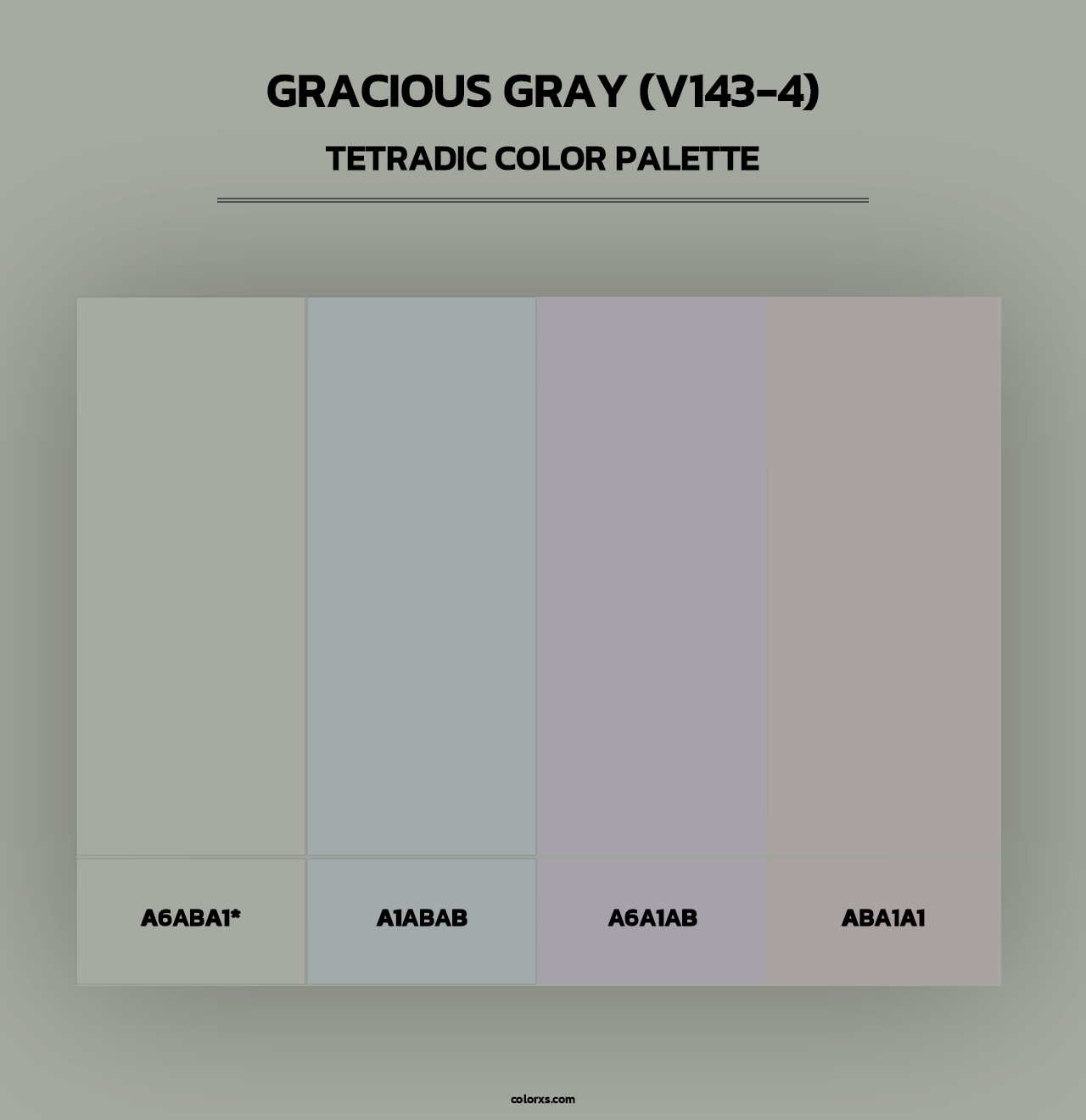 Gracious Gray (V143-4) - Tetradic Color Palette