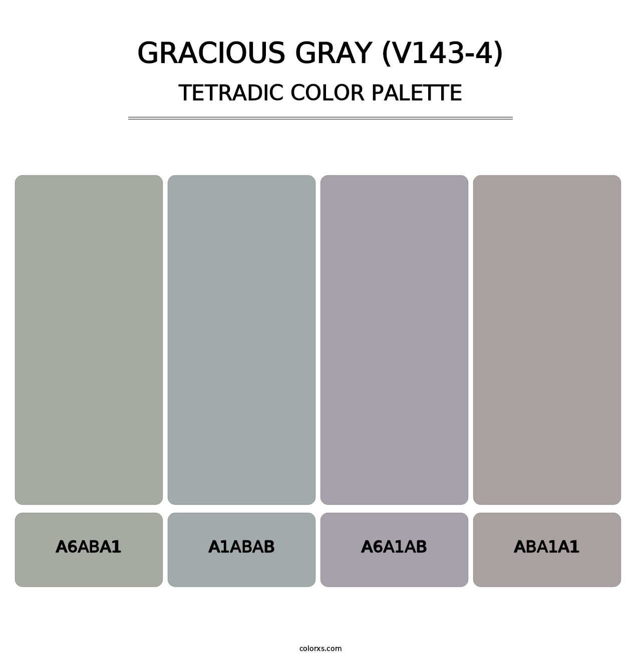 Gracious Gray (V143-4) - Tetradic Color Palette