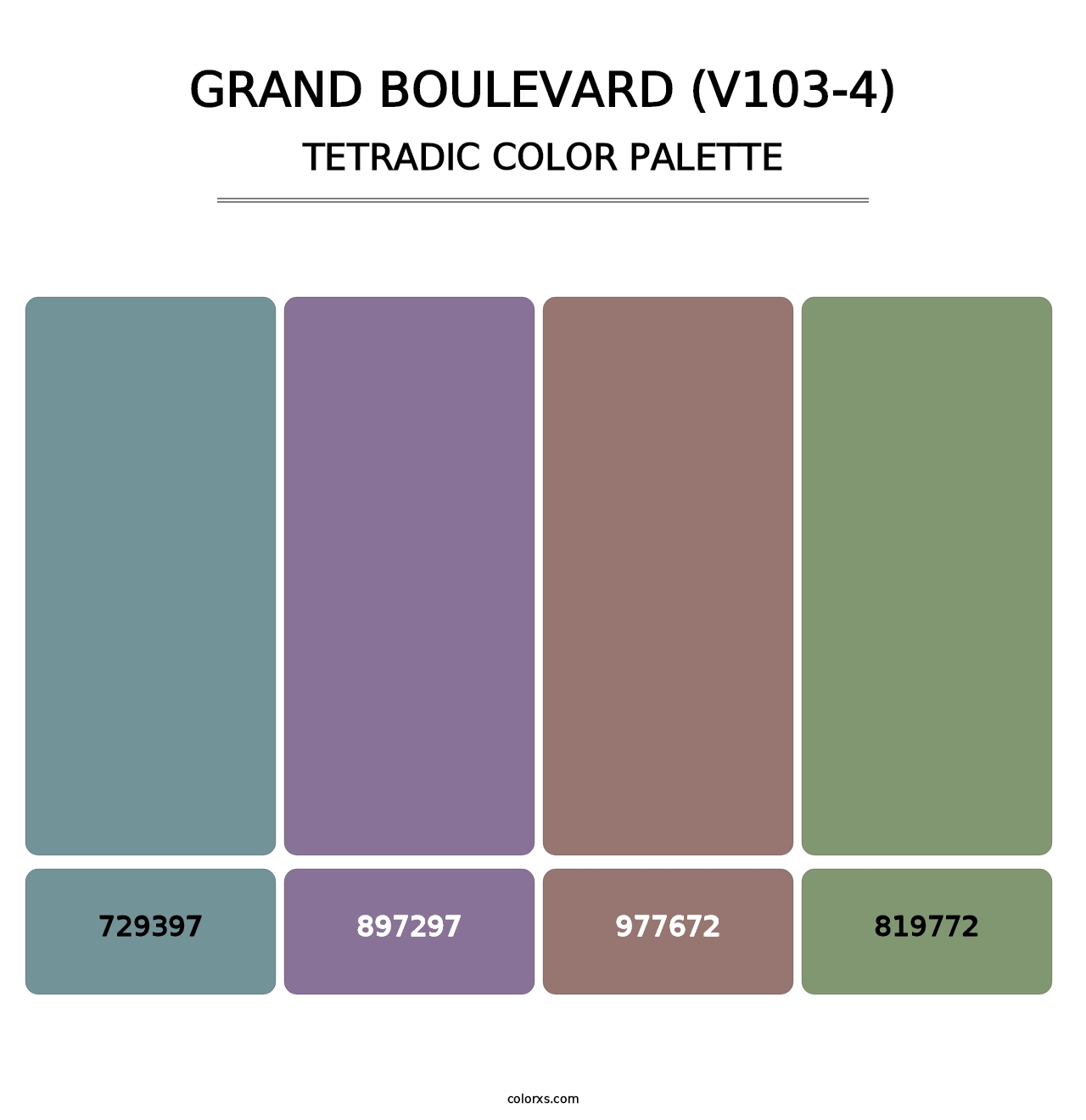 Grand Boulevard (V103-4) - Tetradic Color Palette