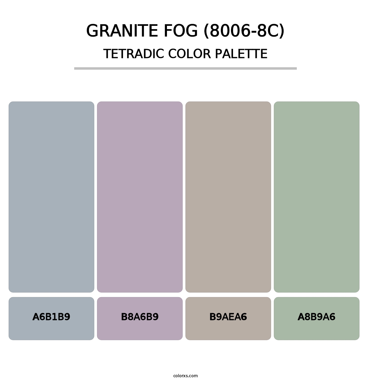 Granite Fog (8006-8C) - Tetradic Color Palette
