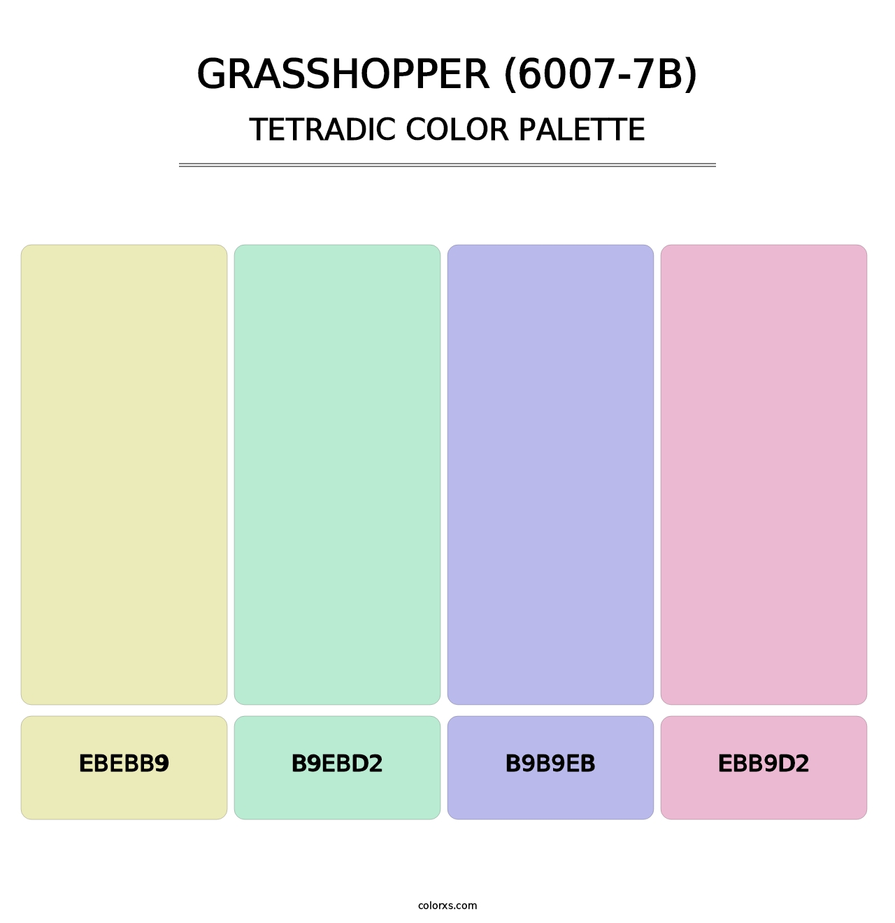 Grasshopper (6007-7B) - Tetradic Color Palette