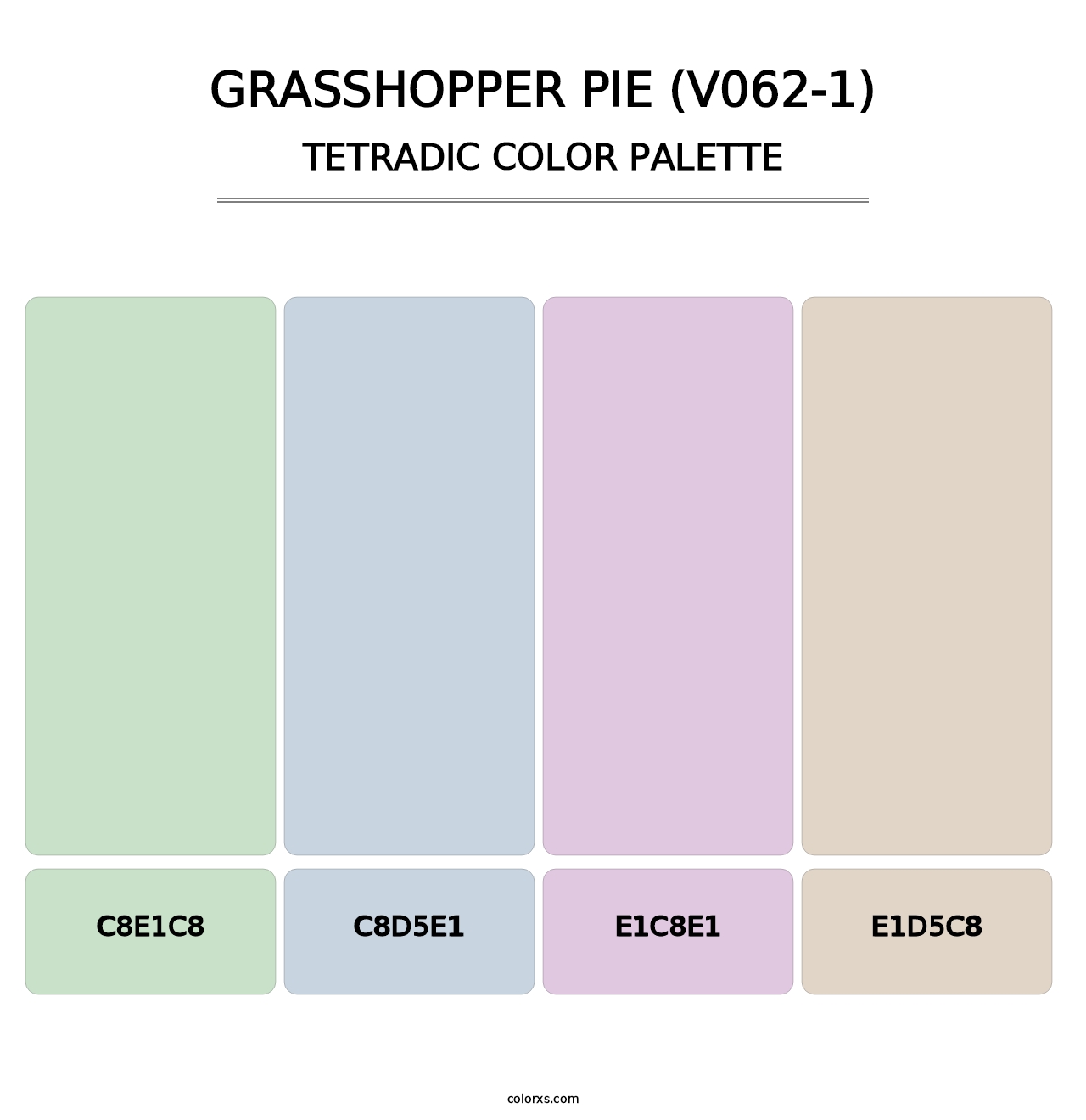 Grasshopper Pie (V062-1) - Tetradic Color Palette