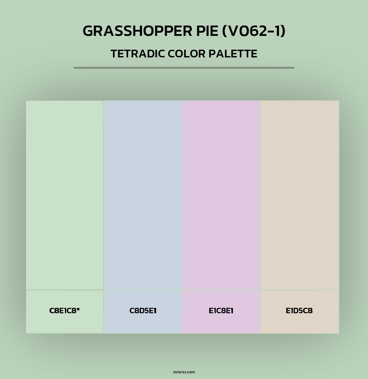 Grasshopper Pie (V062-1) - Tetradic Color Palette