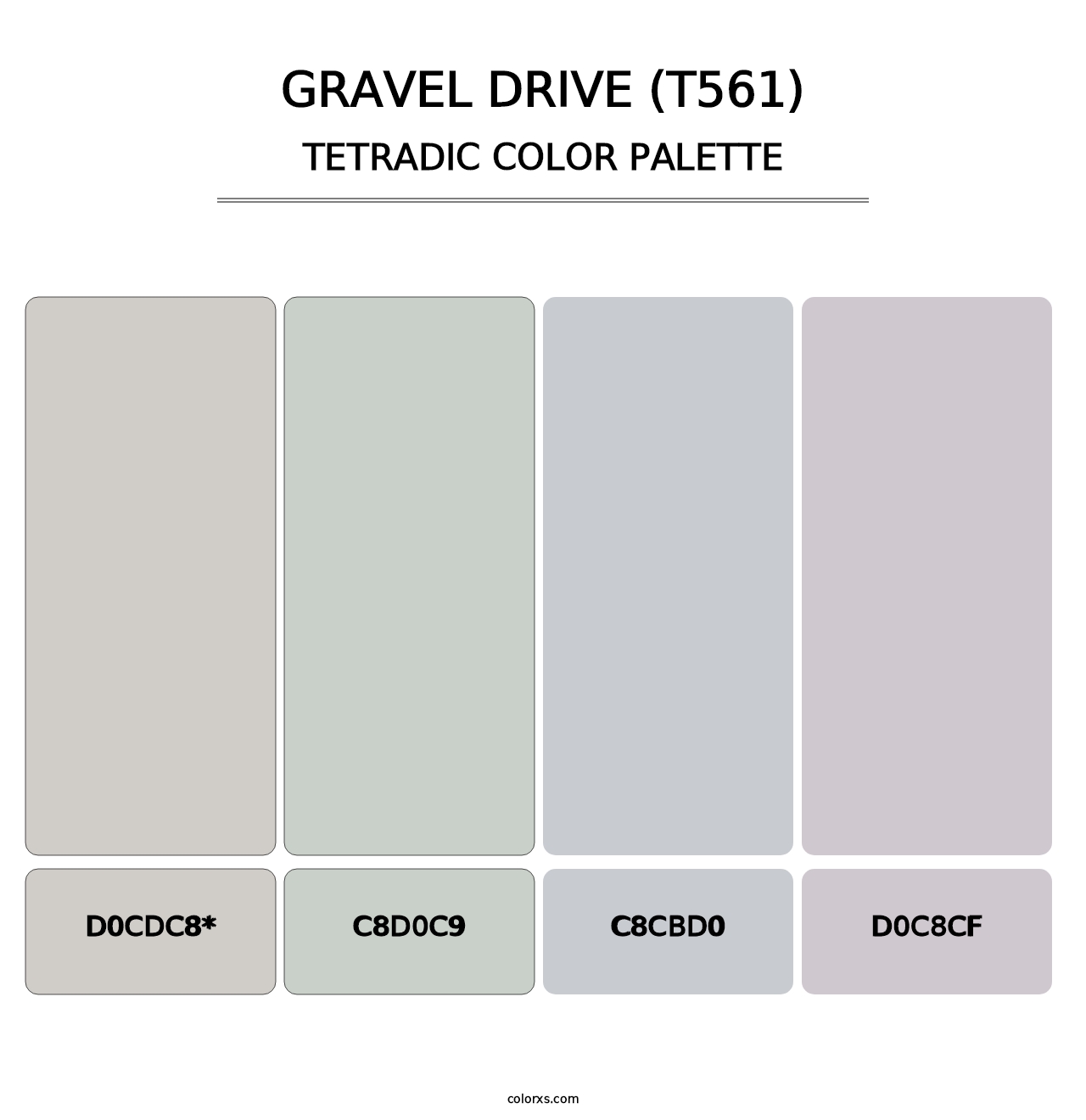 Gravel Drive (T561) - Tetradic Color Palette