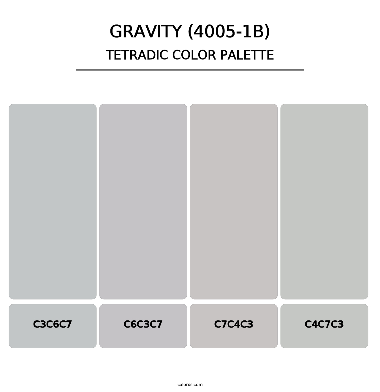 Gravity (4005-1B) - Tetradic Color Palette