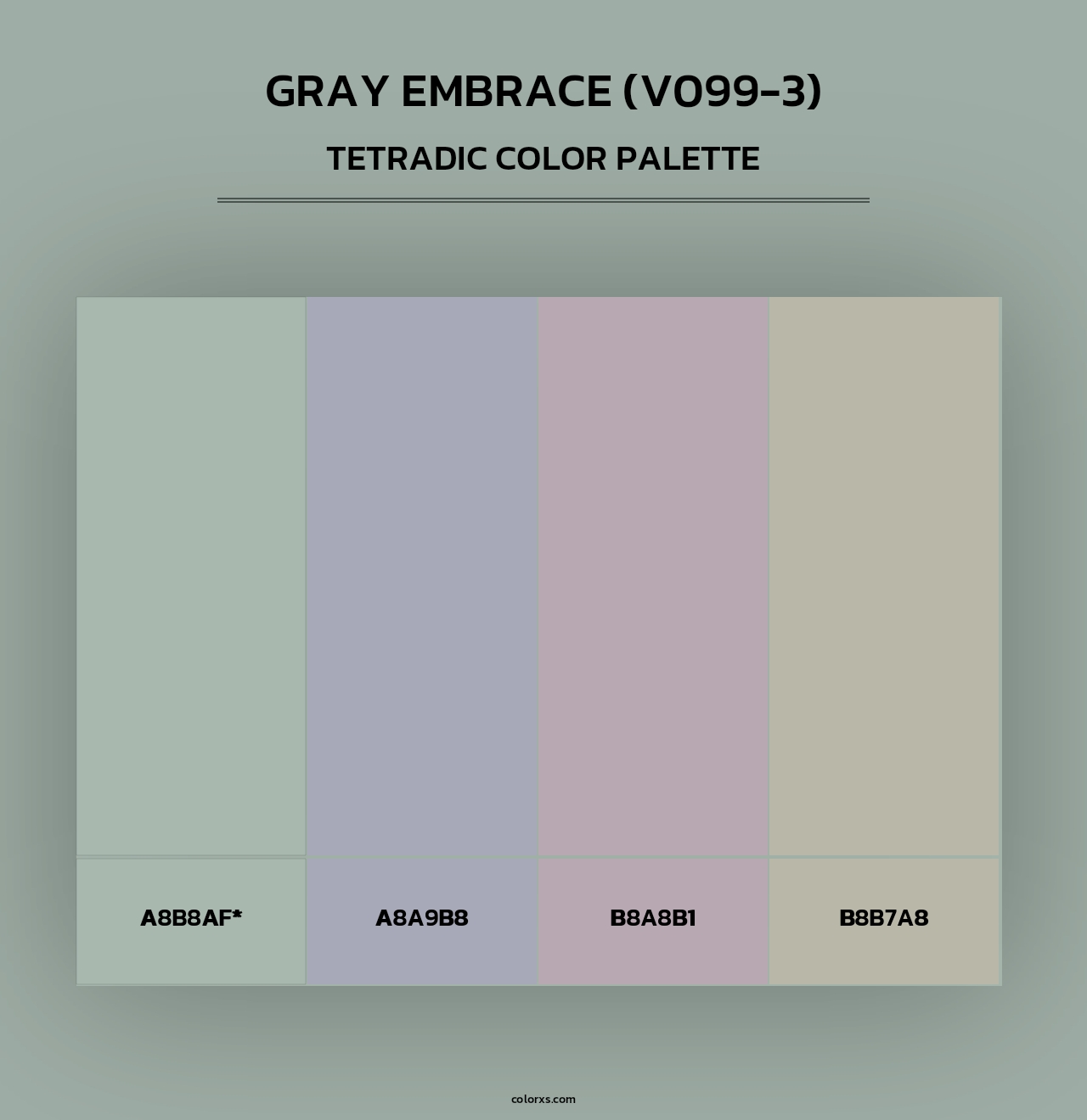 Gray Embrace (V099-3) - Tetradic Color Palette